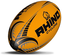Rhino rugbybal Cyclone fluo oranje maat 5 training grip