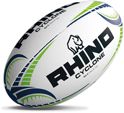 Rhino rugbybal Cyclone wit maat 5 training duurzaam grip