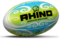 Rhino rugbybal Barracuda Beach Pro groen blauw wit maat 2 midi strand