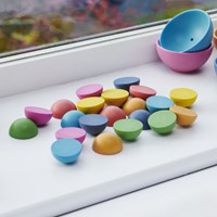 TickiT houten speelgoed regenboog halve bollen - educatief spel-2