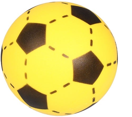 Soft foam zachte voetbal Geel - 20cm-2