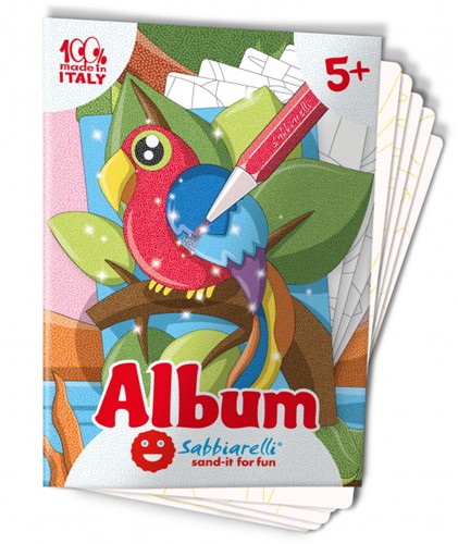 Sabbiarelli Sabbiarelli  Zandschilderen Album Exotische Dieren 15x20 cm