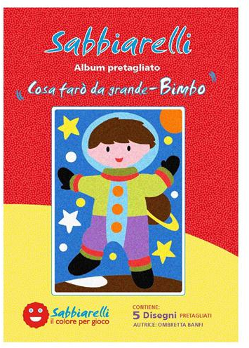 Sabbiarelli Sabbiarelli  Zandschilderen Album Jongens 15x20 cm 5 stuks