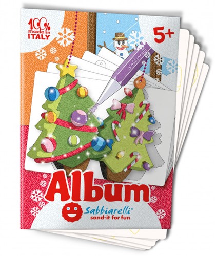 Sabbiarelli Sabbiarelli  Zandschilderen Album Kerst Hangers 15x20 cm