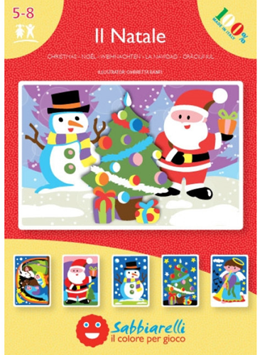 Sabbiarelli Sabbiarelli  Zandschilderen Album Kerstmis 15x20 cm 5 stuks