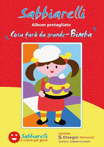 Sabbiarelli Sabbiarelli  Zandschilderen Album Meisjes 15x20 cm 5 stuks