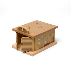 BigJigs houten trein Saloon Tunnel Wild West accessoire speelgoed