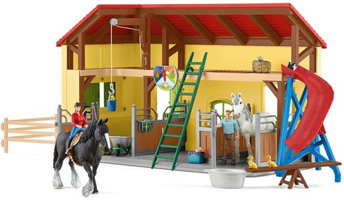 Schleich paardenstal speelgoed - paarden boerderij speelset met accessoires