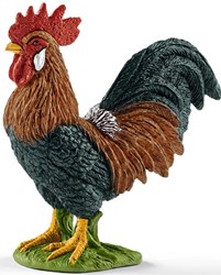 Schleich boerderij haan kinderspeelgoedfiguur - realistisch speelgoed