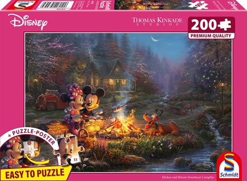 Schmidt Disney puzzel - Mickey & Minnie kampvuur - 200 stukjes eco-2