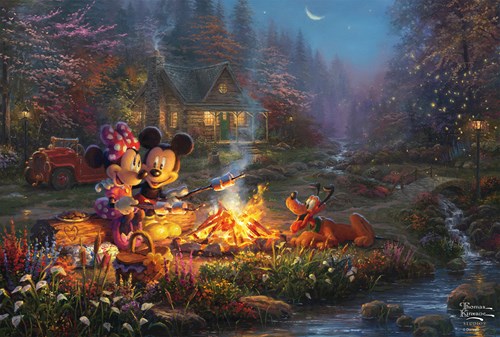 Schmidt Disney puzzel - Mickey & Minnie kampvuur - 200 stukjes eco