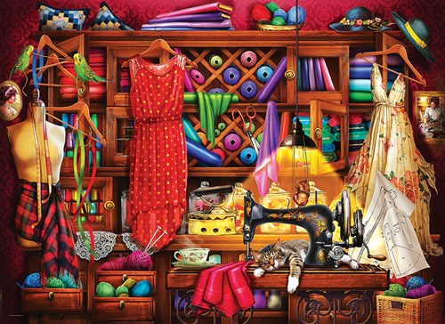 Eurographics puzzel Sewing Craft Room - 1000 stukjes