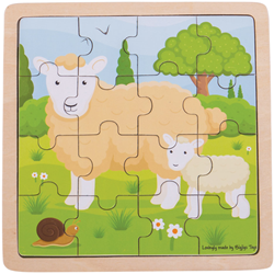 Bigjigs Schapen en Lammetjes Puzzel