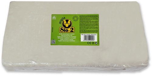 SIO-2 Natuurlijke Klei met Chamotte 10kg Wit
