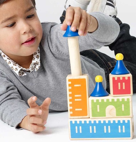 Smart Games houten Castle Logix puzzelspel - 48 uitdagingen - ruimtelijk inzicht-3
