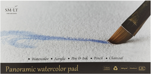 SMLT SMLT Aquarelblok Panorama 260gr 20 vel