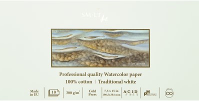 SMLT SMLT Aquarelblok Professional 19x38 cm 300gr 10 vel