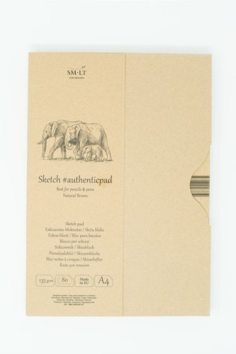 SMLT SMLT Papierblok A5 135gr 80 vel Natuurlijk Bruin