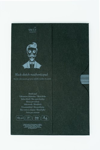 SMLT SMLT Papierblok A5 165gr 30 vel Zwart