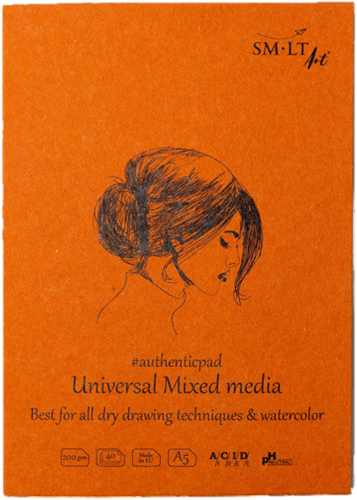 SMLT SMLT Papierblok Mixed Media A5 200gr 40 vel