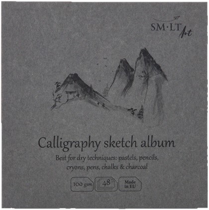 SMLT SMLT Schetsboek Vierkant Kalligrafie 14 cm 100gr 48 vel