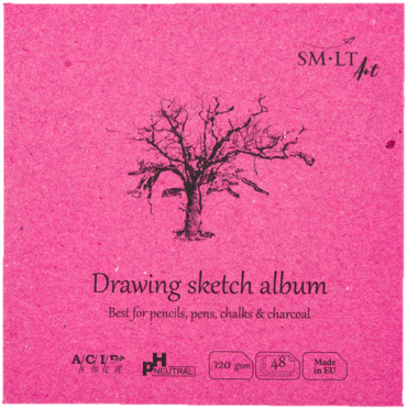 SMLT SMLT Schetsboek Vierkant Tekenen 14 cm 120gr 48 vel