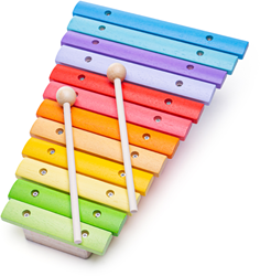BigJigs houten xylofoon speelgoed - kleurrijk muziekinstrument voor kinderen