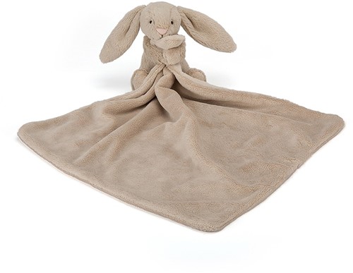 Jellycat Bashful knuffeldoekje konijn beige -  34 cm