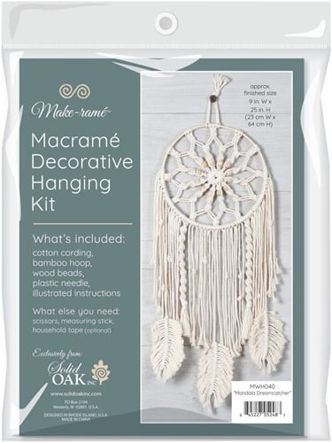 Solid Oak Solid Oak Macramé Kit Mandala Dromenvanger 23x63,5 cm