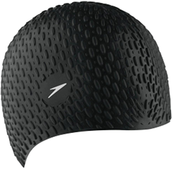 Speedo badmuts Bubble Cap zwart - siliconen zwemaccessoire volwassenen
