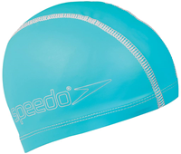 Speedo badmuts junior blauw - waterafstotende zwemmuts polyester