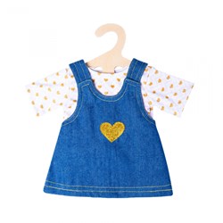 Heless poppenkleding spijkerjurk met t-shirt voor babypop 35-45cm