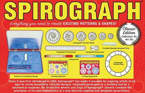 Spirograph speelgoed retro tin set - creatieve tekenset voor kinderen-3