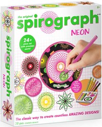 Spirograph creatief teken speelgoed Neon set - multicolor