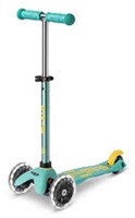 Micro kinderstep Deluxe ECO LED mint - duurzame driewieler step