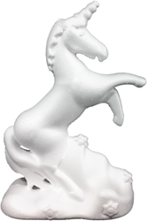Hobbygroep eenhoorn knutsel figuur styropor decoratie 18 cm