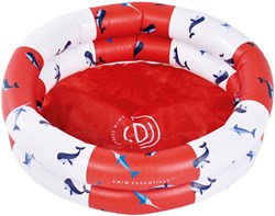 Swim Essentials baby zwembad opblaasbaar rood-wit walvis 60 cm tuin
