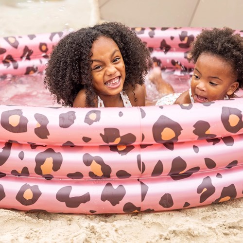 Swim Essentials kinderzwembad panterprint roze goud 150 cm opblaasbaar-2