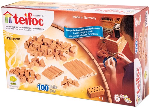 Teifoc Bouwdoos - diverse bouwstenen - 100 onderdelen