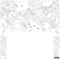 Matta boerderij kleurplacemat - Herbruikbare veegplacemat voor Ikea Antilop
