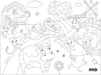 Matta boerderij kleurplacemat - Herbruikbare veegplacemat voor kinderen