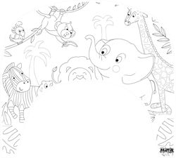 Matta kleurplacemat Jungle Explorer voor Tripp Trapp - herbruikbaar siliconen