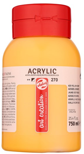 Royal Talens TAC Acrylverf 270 Azogeel 750 ml