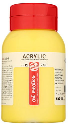 Royal Talens TAC Acrylverf 275 Primair Geel 750 ml