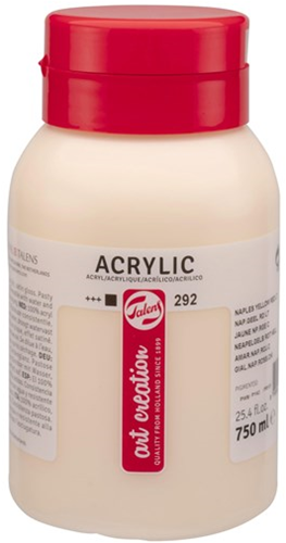 Royal Talens TAC Acrylverf 292 Napels Geel 750 ml
