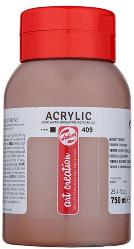 Royal Talens TAC Acrylverf 409 Gebrand Omber 750 ml