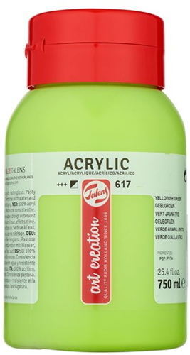 Royal Talens TAC Acrylverf 617 Geelgroen 750 ml
