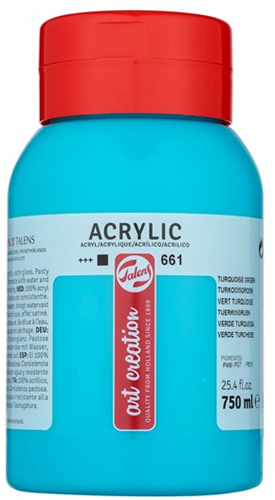 Royal Talens TAC Acrylverf 661 Turkooisgroen 750 ml