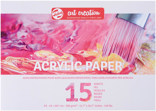 Royal Talens TAC Acrylverf Papier A3 290 gr 15 vel