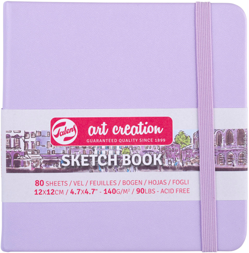 Royal Talens TAC Schetsboek 12x12 cm 140 gr 80 vel Pastel Violet